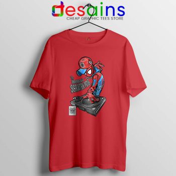 Spider Man Dj Marvel Comics Red Tshirt Peter Parker Tees