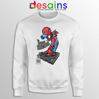 Spider Man Dj Marvel Comics White Sweatshirt Peter Parker Sweaters