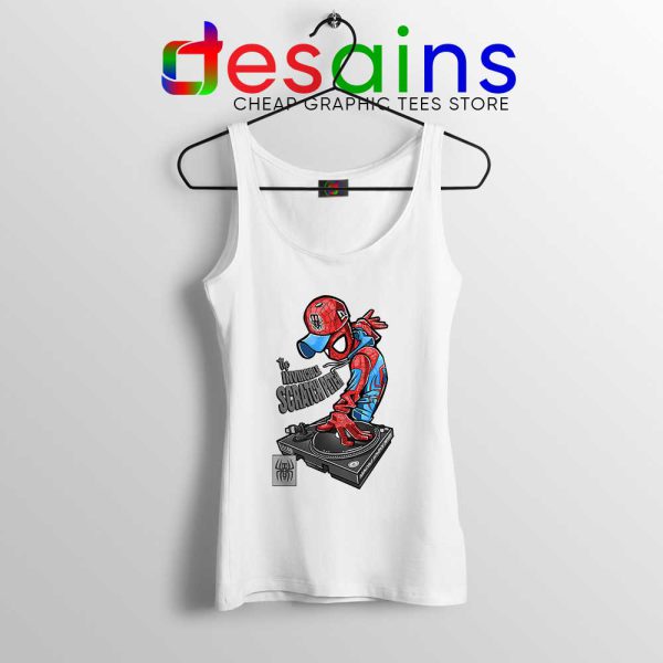 Spider Man Dj Marvel Comics White Tank Top Peter Parker Tops