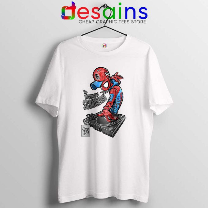 Spider Man Dj Marvel Comics White Tshirt Peter Parker Tees
