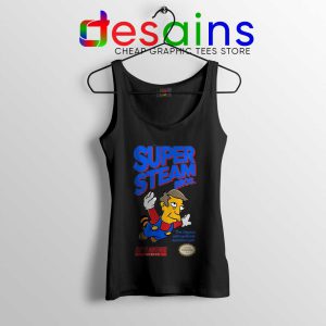 Super Simpsons Bros Black Tank Top Super Mario Nintendo Tops