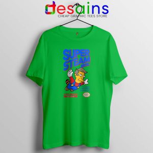 Super Simpsons Bros Green Tshirt Super Mario Nintendo Tees