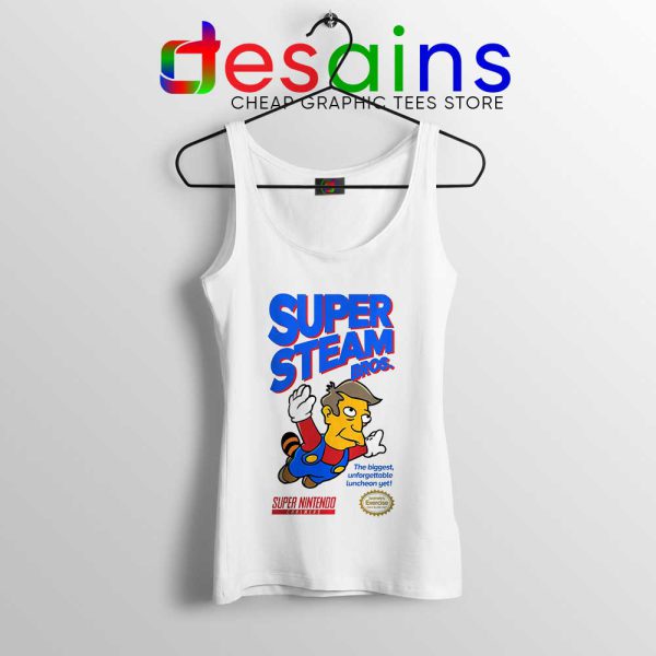 Super Simpsons Bros Tank Top Super Mario Nintendo Tops S-3XL