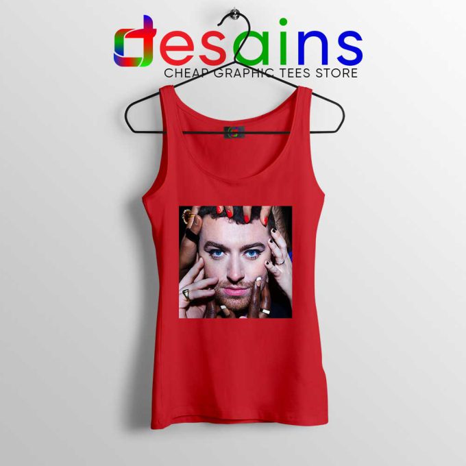 To Die For Sam Smith Red Tank Top Upcoming Album Tops S-3XL