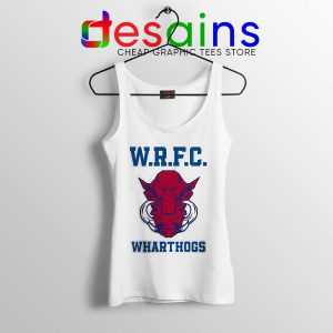 Wharton WRFC White Tank Top Wharthogs Brotherhood Tops