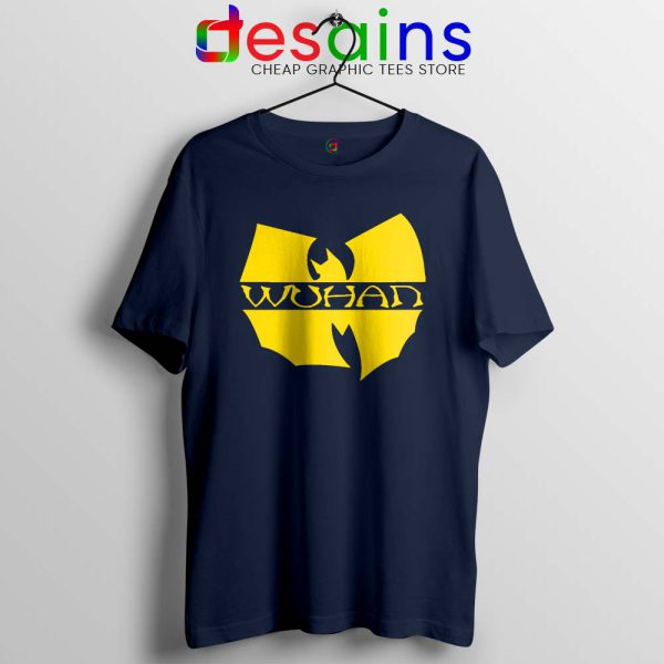 Wuhan Clan Covid 19 Navy Tshirt Coronavirus Wu-Tang Clan Tees