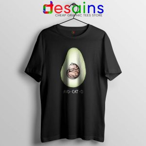 Avo Cat O Cats Avocado Black Tshirt Funny Vegan Kitten Tees