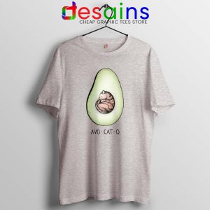 Avo Cat O Cats Avocado Sport Grey Tshirt Funny Vegan Kitten Tees