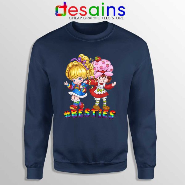 Besties Forever Girls Navy Sweatshirt Best Friend Sweaters S-3XL