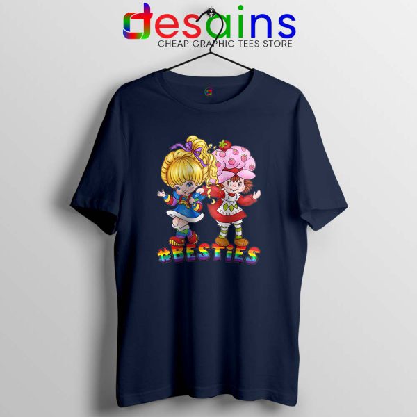 Besties Forever Girls Navy Tshirt Best Friend Tee Shirts