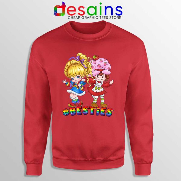 Besties Forever Girls Red Sweatshirt Best Friend Sweaters S-3XL