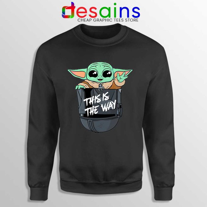 Cheap Baby Yoda Merchandise Black Sweatshirt Mando Helmet Sweaters