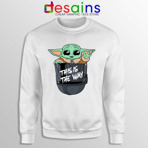 Cheap Baby Yoda Merchandise White Sweatshirt Mando Helmet Sweaters