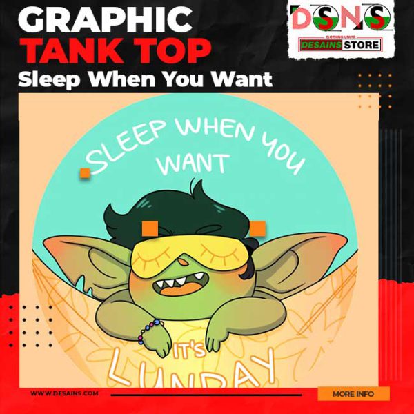 Funny Goblin Sleep When You Want Tank Top - Bedtime Anarchist