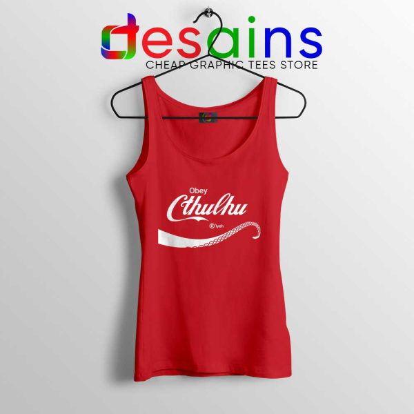 Obey Cthulhu Monster Tank Top Coca-Cola Logo Tops S-3XL