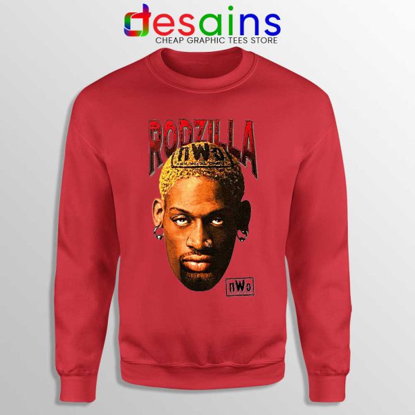 Rodzilla Dennis Rodman Red Sweatshirt The Worm nWo Wrestling