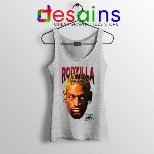 Rodzilla Dennis Rodman Sport Grey Tank Top The Worm nWo Wrestling Tops