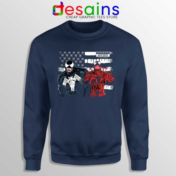 Venom And Spider Man Navy Sweatshirt Were Sorry Ms Parker Sweaters