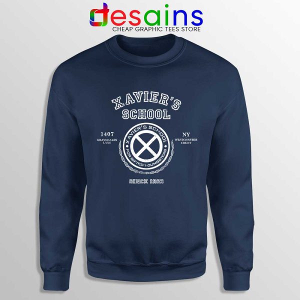 Xavier Institute X Mansion Navy Sweatshirt X-Men Merch Sweaters