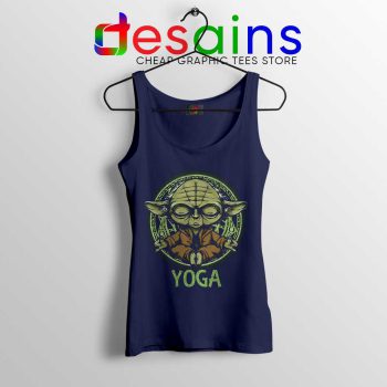 Yoga Master Yoda Navy Tank Top Star Wars Clothing Tops