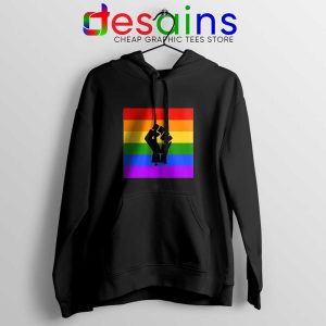BLM Pride Rainbow Hoodie Black Lives Matter Jacket S-2XL