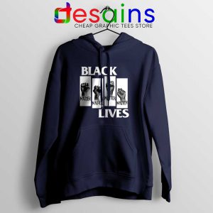 Black Lives Movement Navy Hoodie BLM George Floyd Protests Jacket