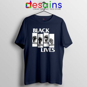 Black Lives Movement Navy Tshirt BLM George Floyd Protests Tees