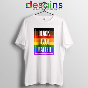 Buy Black Lives Matter Rainbow White Tshirt Pride BLM Tees
