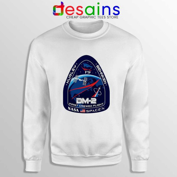 Crew Dragon Demo Fight White Sweatshirt SpaceX Dragon 2 Sweaters