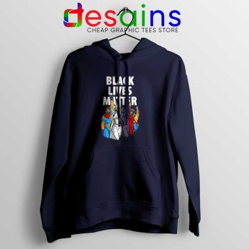 Dark Superheroes Navy Hoodie Black Lives Matter Jacket S-2XL