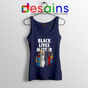 Dark Superheroes Navy Tank Top Black Lives Matter Tops S-3XL