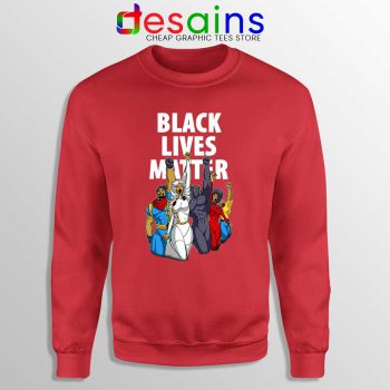 Dark Superheroes Red Sweatshirt Black Lives Matter Sweaters