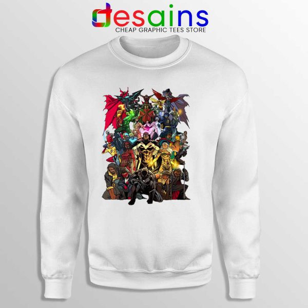 Heroes of Color Style White Sweatshirt Best Superhero Movies Sweaters