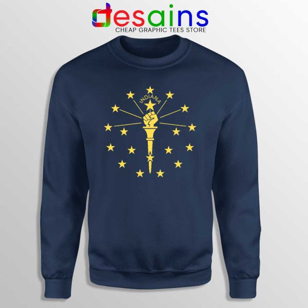 Indiana US State Power Navy Sweatshirt Indiana Power & Light Sweaters