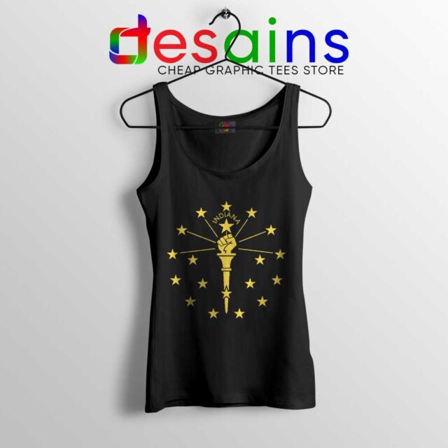 Indiana State Flag Parody Power Fist Retro Tank Top