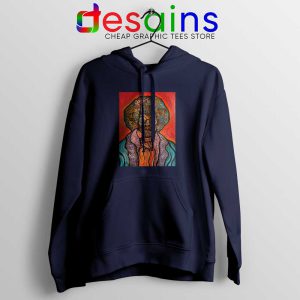 Jimi Hendrix Painting Navy Hoodie Bring the 70s Back Jacket S-2XL