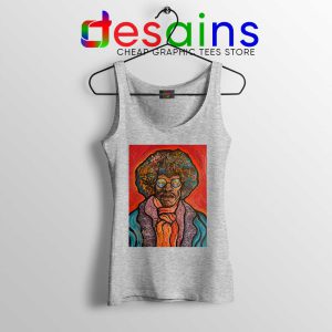 Jimi Hendrix Painting Sport Grey Tank Top Bring the 70s Back Tops