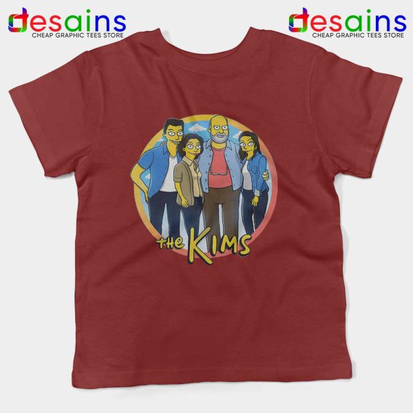 Kims Convenience Parody Simpsons Maroon Kids Tshirt Kim Family Youth