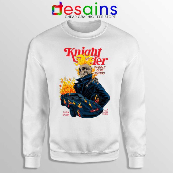 Knight Rider Ghost White Sweatshirt Film Ghost Rider Poster Sweaters