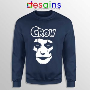 Misfits Joker Face Navy Sweatshirt Skull Misfits Rock Band Sweaters