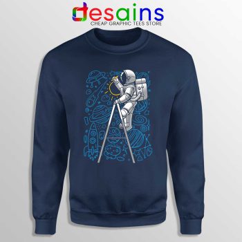 SpaceX Doodle Navy Sweatshirt Astronaut NASA Art Sweaters