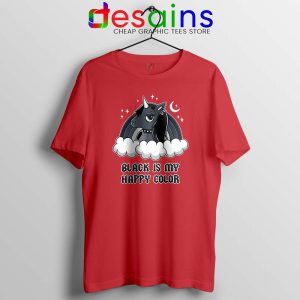 Unicorn Black Lives Matter Red Tshirt Black is My Happy Color Tees