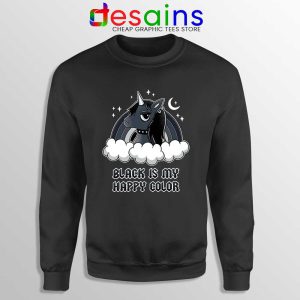 Unicorn Black Lives Matter Sweatshirt Black is My Happy Color Sweaters