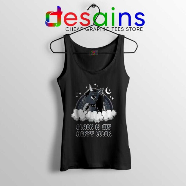 Unicorn Black Lives Matter Tank Top Black is My Happy Color Tops