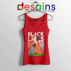 Unity in Black Lives Matter Red Tank Top Honor of BLM Movement Tops