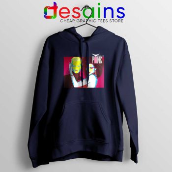 Vicious Pink Album Navy Hoodie Synth-Pop Duo Jacket