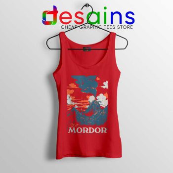 Visit Mordor Middle Earth Red Tank Top Arch Villain Sauron Tops S-3XL