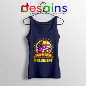 Vote Scorpio for President Navy Tank Top Hank Scorpio Simpsons Tops