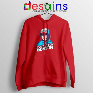 Voted For Dustin Red Hoodie Make Hawkins Great Again Jacket