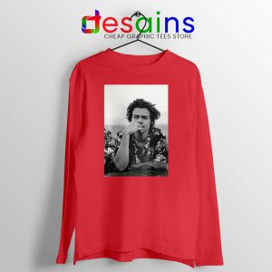 Dont Look Back Red Long Sleeve Tshirt Harry Styles Quotes Tees